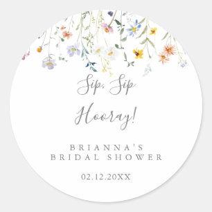 Sticker Rond Fête de mariage multicolore Floral Sip Sip Houray