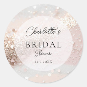 Sticker Rond Fête de mariage pailletée  