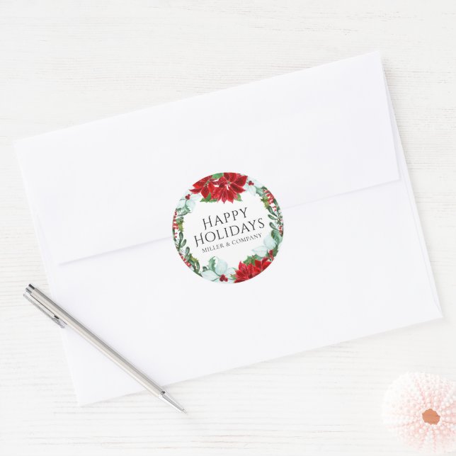 Sticker Rond Fête de Noël (Enveloppe)
