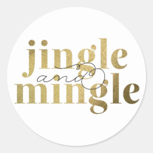 Sticker Rond Fête de Noël de Jingle et Mingle