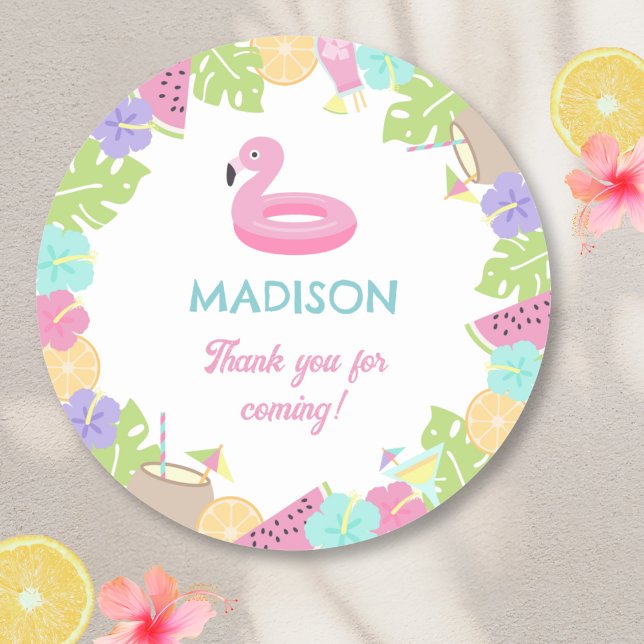 Sticker Rond Fête de poules (Créateur téléchargé)