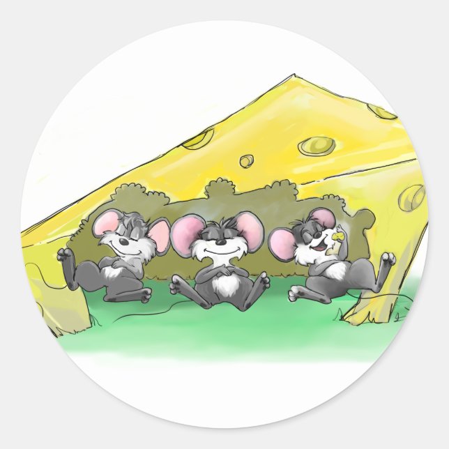 Sticker Rond Fête de Thanksgiving de Mic, Mac et Moe (Devant)