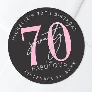 Sticker Rond Fête des 70 ans