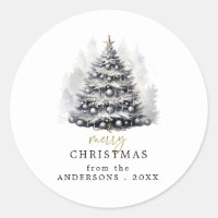 Fête des arbres de Noël noirs et blancs