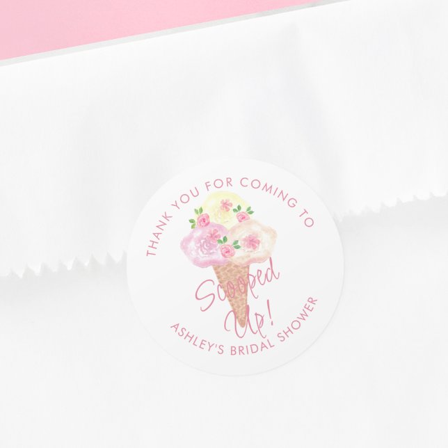 Sticker Rond Fête des mariées de crème glacée intégrée personna (Créateur téléchargé)