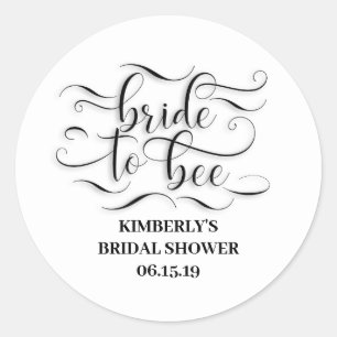 Sticker Rond Fête des mariées de la mariée à être