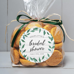 Sticker Rond Fête des mariées de verdure rustique