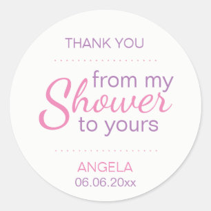 Sticker Rond Fête des mariées d'écouvillonnage de sucre personn