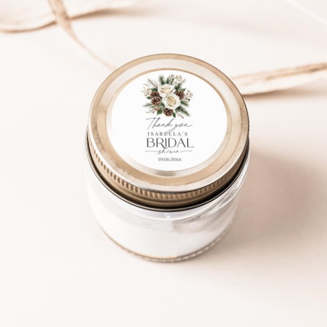 Sticker Rond Fête des mariées d'hiver (Créateur téléchargé)