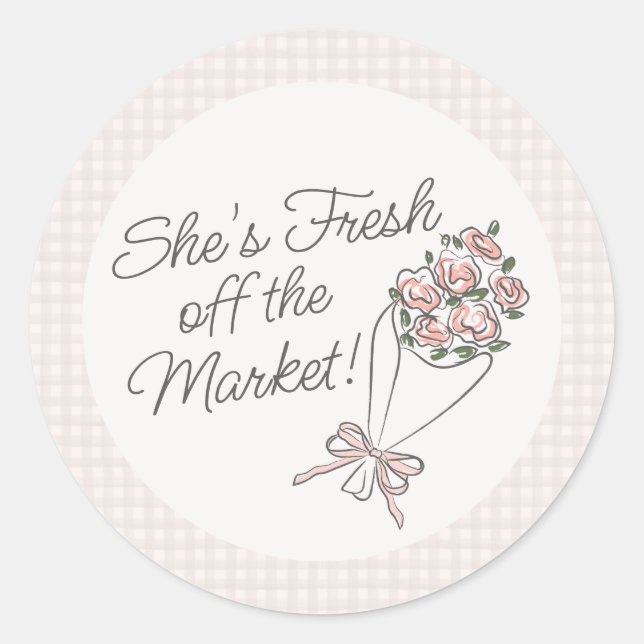Sticker Rond Fête des mariées florale fraîche du marché aux fle (Devant)