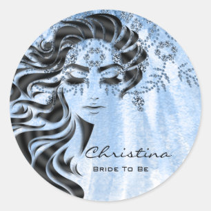 Sticker Rond Fête des mariées Sweet 16th Makeup Princess Royal