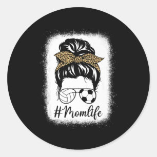 Sticker Rond Fête des mères Volley-ball et football Maman Vie M