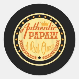 Sticker Rond Fête des pères Cool génial Grandpa Pawpaw Design