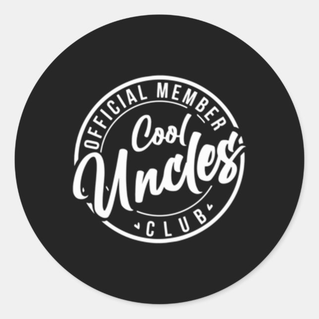 Sticker Rond Fête des pères du club des Uncles membres officiel (Devant)