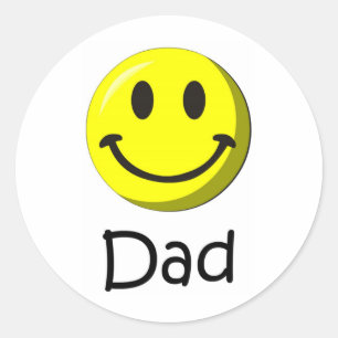 Sticker Rond Fête des pères heureuse !