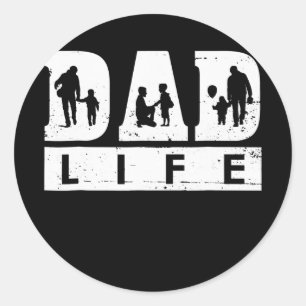 Sticker Rond Fête des pères papa Life 