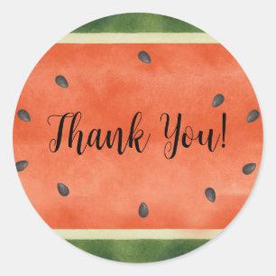 Sticker Rond Fête d'été pastèque de quelque manière que vous la