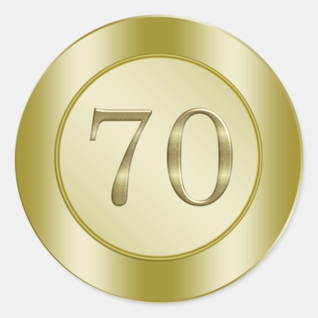 Sticker Rond Fête du 70e anniversaire (Devant)