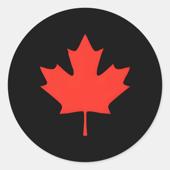 Sticker Rond Fête du Canada Fournitures Py Maple Leaf Drapeau c (Devant)