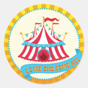 Sticker Rond Fête du Carnaval et du Cirque