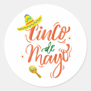 Sticker Rond fête du cinco de mayo