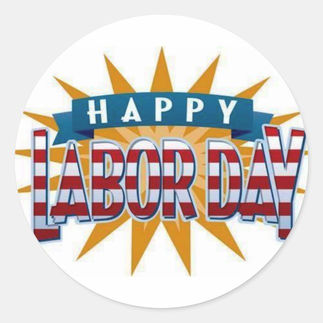 Sticker Rond Fête du travail (Devant)