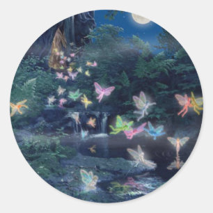 Sticker Rond fête féerique