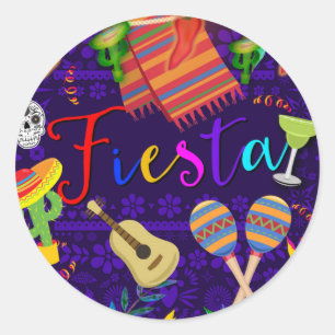 Sticker Rond Fête Fête Anniversaire Cinco De Mayo