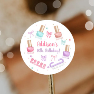 Sticker Rond Fête Manucure Pédicure Vernis à Ongles