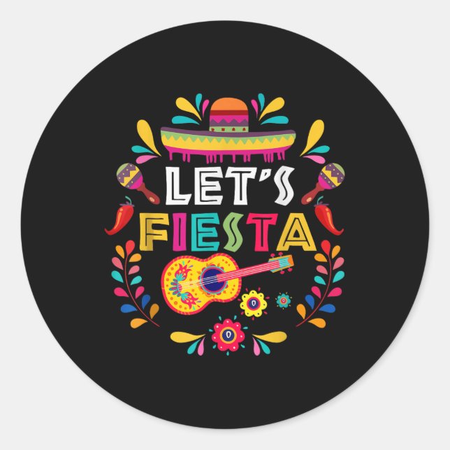 Sticker Rond Fête mexicaine Cinco De Mayo (Devant)