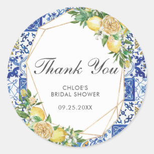 Sticker Rond Fête prénatale de mariage de naissance de style mé