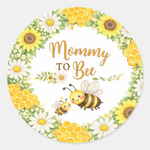 Sticker Rond Fête Prénatale Mommy to Bee