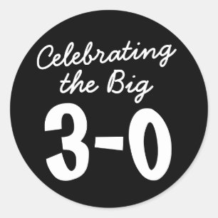 Sticker Rond Fêter le Grand 30e anniversaire