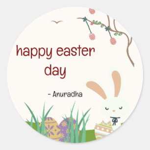 Sticker Rond Fêter Pâques : une journée de joie et de renouveau