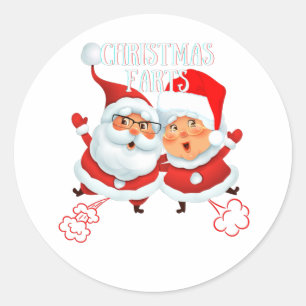 Sticker Rond Fêtes de Noël
