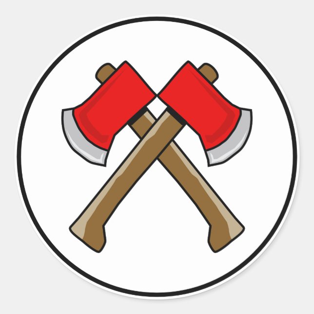 Sticker Rond Feu Camion Anniversaire du pompier Enveloppe Sceau (Devant)