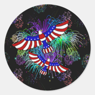 Sticker Rond Feu d'aigle
