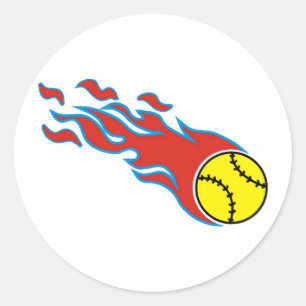 Sticker Rond Feu de balle molle
