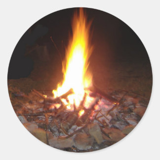 Sticker Rond Feu de camp Holliday
