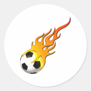 Sticker Rond Feu de foot