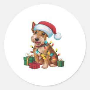 Sticker Rond Feu de Noël Feu de Noël Feu de Noël Irlandais Terr
