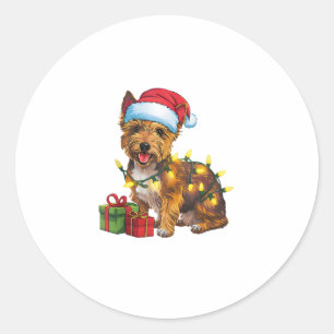 Sticker Rond Feu de Noël Feu de Noël Feu de Père Noël Feu de Te