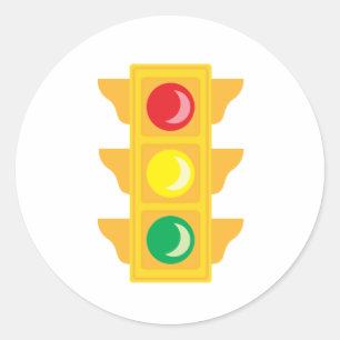 Sticker Rond Feu de trafic
