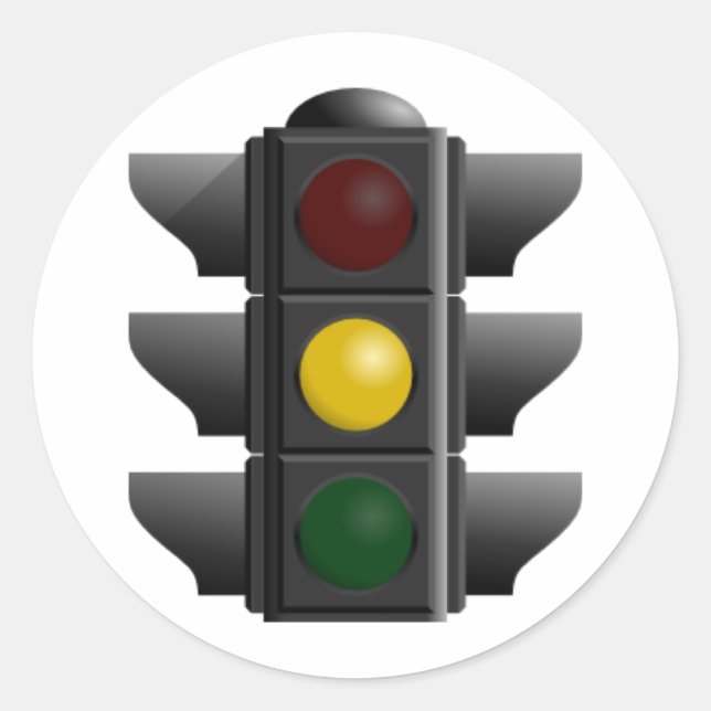 Sticker Rond Feu de trafic (Devant)