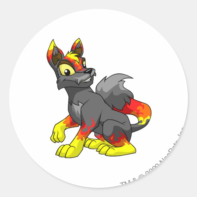 Sticker Rond Feu Lupe (Devant)