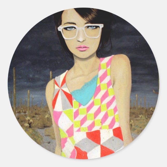 Sticker Rond Feuille autocollante 2H (Devant)