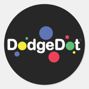 Sticker Rond Feuille d'autocollant de logo de DodgeDot