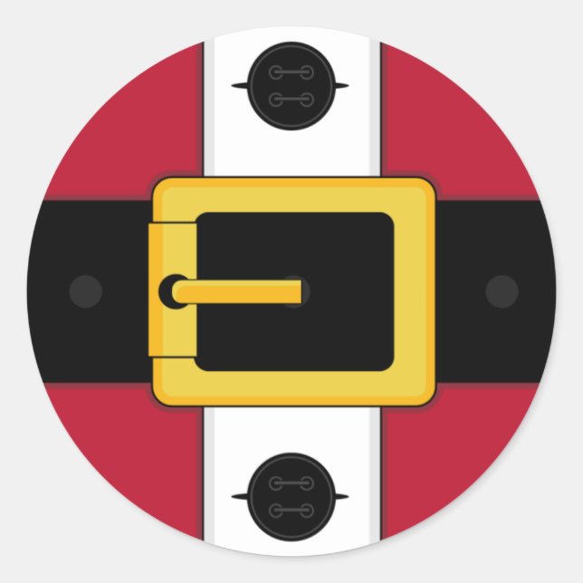 Sticker Rond Feuille d'autocollants de Noël père Noël Suit (Devant)