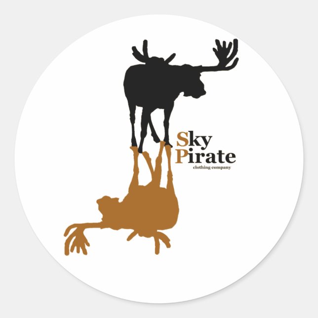 Sticker Rond Feuille d'autocollants "Moose Made Me" (Devant)