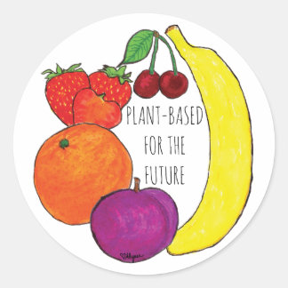 Sticker Rond Feuille d'autocollants plante pour l'avenir